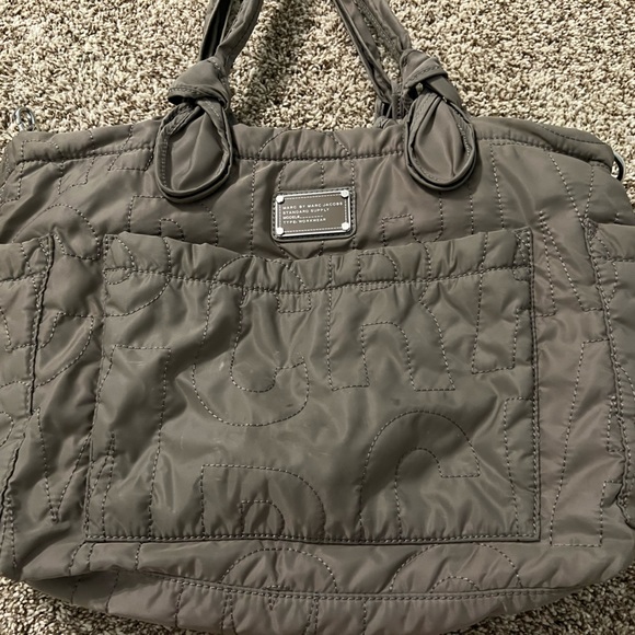 Marc Jacobs Bags Marc Jacobs Quilted Taupe Nylon Diaper Tote Bag